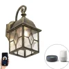 Smart romantische buitenwandlamp brons incl. Wifi A60 - London