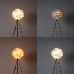 Smart romantische vloerlamp wit incl. Wifi A60 - Feather