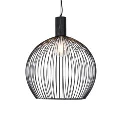 Smart ronde hanglamp zwart 50 cm incl. Wifi G95 - Dos