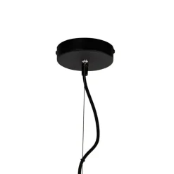 Smart ronde hanglamp zwart 50 cm incl. Wifi G95 - Dos