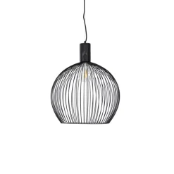 Smart ronde hanglamp zwart 50 cm incl. Wifi G95 - Dos