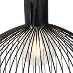 Smart ronde hanglamp zwart 50 cm incl. Wifi G95 - Dos