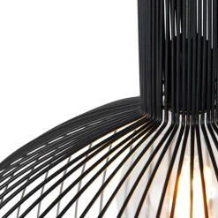 Smart ronde hanglamp zwart 50 cm incl. Wifi G95 - Dos