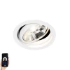 Smart Ronde inbouwspot wit verstelbaar incl. Wifi GU10 111m - Chuck 111