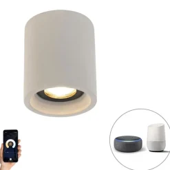 Smart ronde plafondspot beton incl. Wifi GU10 - Deep