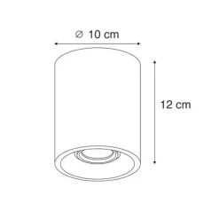 Smart ronde plafondspot beton incl. Wifi GU10 - Deep