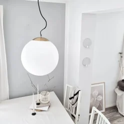 Smart Scandinavische hanglamp opaal glas 40 cm incl. Wifi A60 - Ball 40