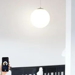 Smart Scandinavische hanglamp opaal glas 50cm incl. Wifi A60 - Ball 50