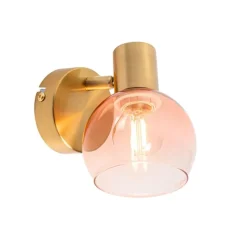 Smart spot goud met roze glas incl. 3 Wifi P45 - Vidro