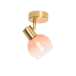 Smart spot goud met roze glas incl. 3 Wifi P45 - Vidro