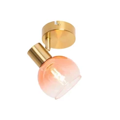 Smart spot goud met roze glas incl. 3 Wifi P45 - Vidro