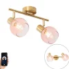 Smart spot goud met roze glas incl. 2 Wifi P45 - Vidro
