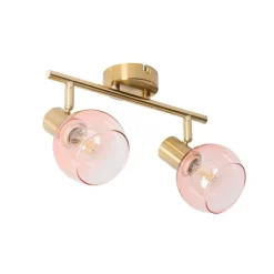 Smart spot goud met roze glas incl. 2 Wifi P45 - Vidro