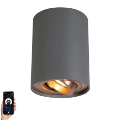 Smart spot grijs met koper incl. GU10 WiFi lichtbron - Rondoo Up