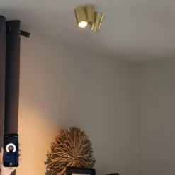 Smart spot messing 2-lichts verstelbaar incl. 2 Wifi GU10 50mm - Michael