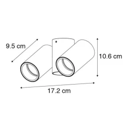 Smart spot messing 2-lichts verstelbaar incl. 2 Wifi GU10 50mm - Michael