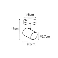 Smart spot messing verstelbaar incl. Wifi GU10 - Jeana