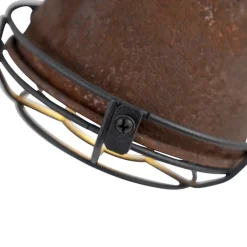 Smart spot roestbruin met hout kantelbaar incl. Wifi GU10 - Gina