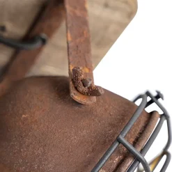 Smart spot roestbruin met hout incl. 4 wifi GU10 - Gina