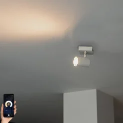 Smart spot wit verstelbaar vierkant incl. Wifi GU10 50mm - Jeana