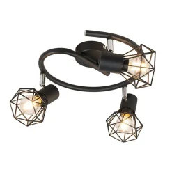 Smart spot zwart draai- en kantelbaar incl. 3 Wifi P45 - Mosh