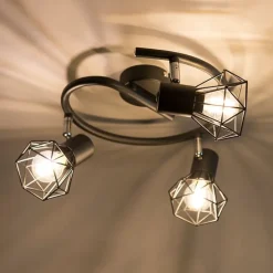 Smart spot zwart draai- en kantelbaar incl. 3 Wifi P45 - Mosh