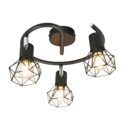 Smart spot zwart draai- en kantelbaar incl. 3 Wifi P45 - Mosh