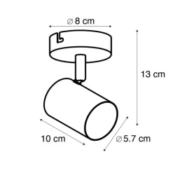 Smart spot zwart incl. WiFi GU10 verstelbaar - Jeana