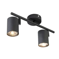 Smart spot zwart kantelbaar incl. 2 WiFi GU10 - Jeana