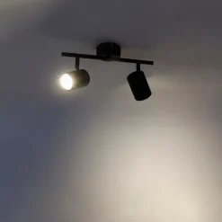 Smart spot zwart kantelbaar incl. 2 WiFi GU10 - Jeana