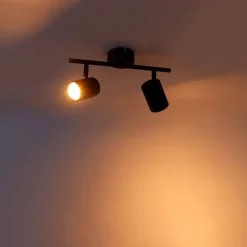 Smart spot zwart kantelbaar incl. 2 WiFi GU10 - Jeana