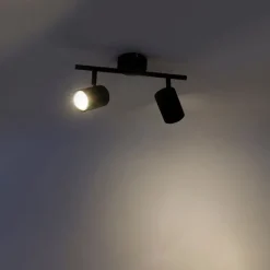 Smart spot zwart kantelbaar incl. 2 WiFi GU10 - Jeana