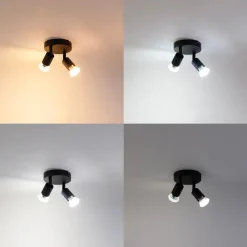 Smart spot zwart kantelbaar rond incl. 2 Wifi GU10 - Jeany