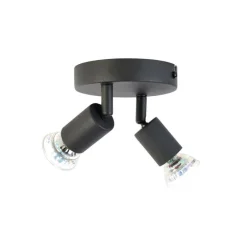 Smart spot zwart kantelbaar rond incl. 2 Wifi GU10 - Jeany