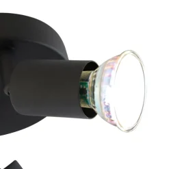 Smart spot zwart kantelbaar rond incl. 2 Wifi GU10 - Jeany