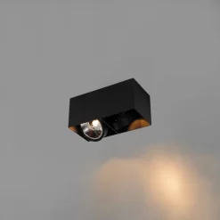 Smart spot zwart rechthoekig 2-lichts incl. 2 Wifi GU10 111mm - Box