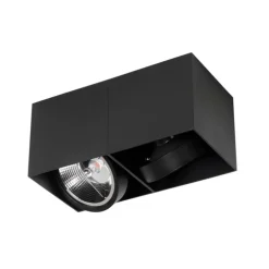 Smart spot zwart rechthoekig 2-lichts incl. 2 Wifi GU10 111mm - Box