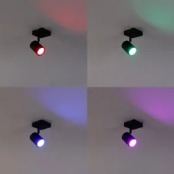 Smart spot zwart verstelbaar vierkant incl. Wifi GU10- Jeana