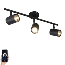 Smart spots zwart kantelbaar incl. WiFi GU10 - Jeana 3