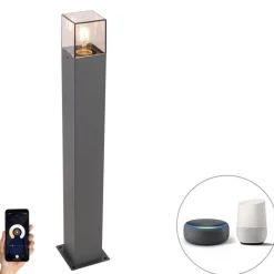 Smart staande buitenlamp antraciet 70 cm incl. Wifi P45 - Denmark