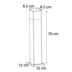 Smart staande buitenlamp antraciet 70 cm incl. Wifi P45 - Denmark