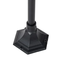 Smart staande buitenlamp zwart 170 cm incl. Wifi ST64 - New Orleans