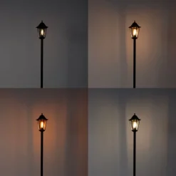 Smart staande buitenlamp zwart 170 cm incl. Wifi ST64 - New Orleans