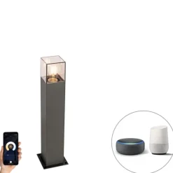 Smart staande buitenlamp antraciet 50 cm incl. Wifi P45 - Denmark