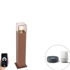 Smart staande buitenlamp roestbruin 50 cm incl. Wifi P45 - Denmark