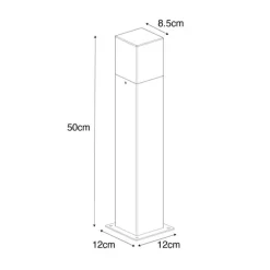 Smart staande buitenlamp roestbruin 50 cm incl. Wifi P45 - Denmark