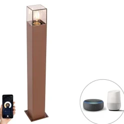 Smart staande buitenlamp roestbruin 70 cm incl. Wifi P45 - Denmark