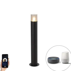 Smart staande buitenlamp zwart 70 cm incl. Wifi P45 - Odense