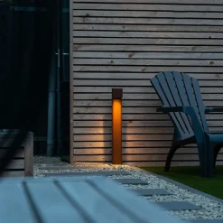 Smart staande buitenlamp roestbruin 65 cm IP44 incl. Wifi GU10 - Baleno