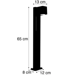 Smart staande buitenlamp roestbruin 65 cm IP44 incl. Wifi GU10 - Baleno